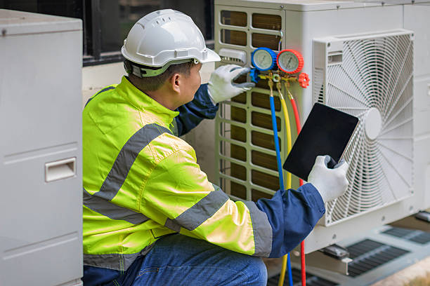 Professional Air Duct Cleaning technician working in Birmingham, NJ